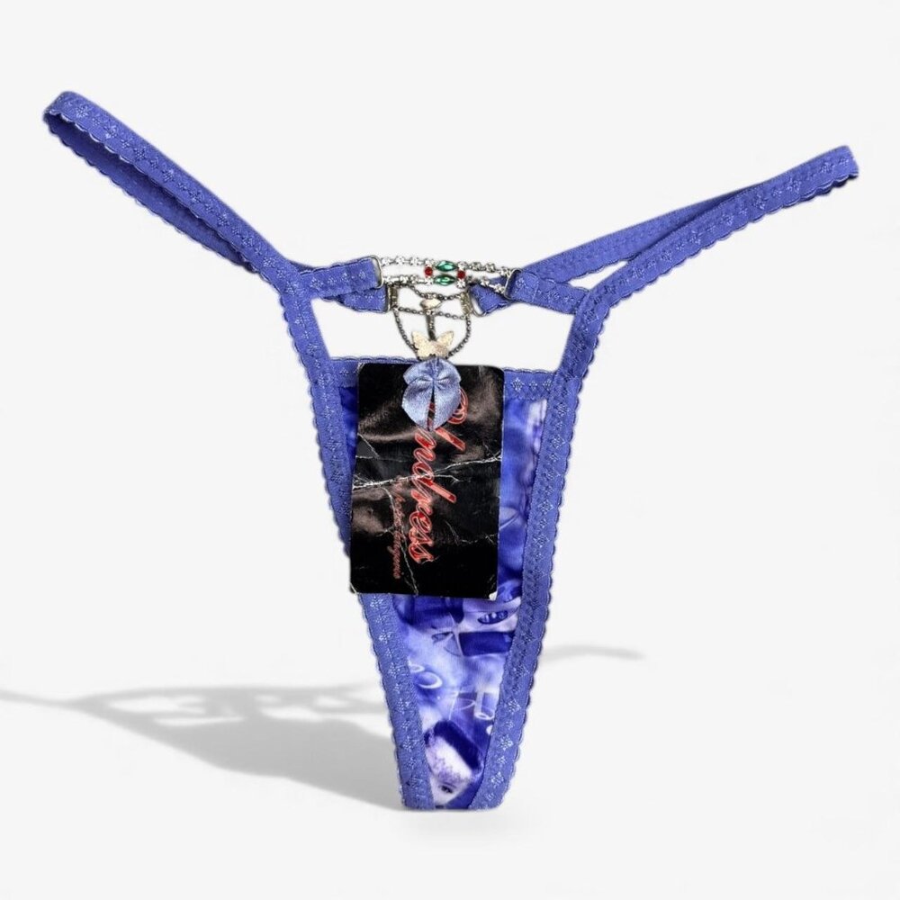 Purple Jeweled Micro Thong – Y2K Lingerie Deadstock